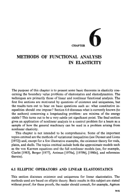 methods of functional analysis in elasticity