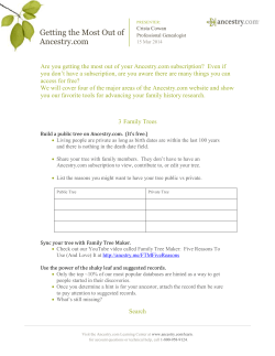 Getting the Most Out of Ancestry.com