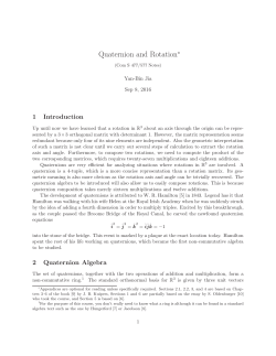Quaternion and Rotation - Department of Computer Science