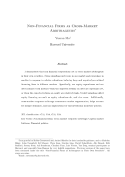 Non-Financial Firms as Cross-Market Arbitrageurs