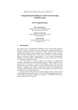 Computational Intelligence Tools for Processing Collective Data J