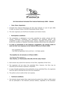 Animated Film Festival REANIMACJA Statute, 2004