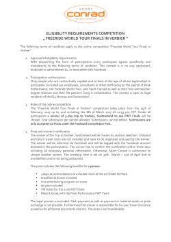 eligibility requirements competition &bdquo; freeride world