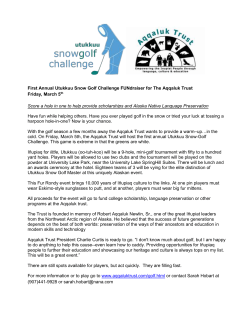 First Annual Utukkuu Snow Golf Challenge FUNdraiser for The