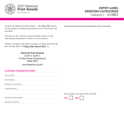 NPA_ENTRY FORM_Print - National Print Awards
