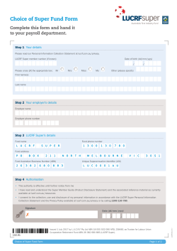 Choice of Super Fund Form