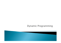 Dynamic Programming