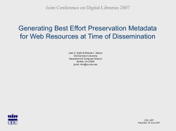 Generating Best-Effort Metadata At Time Of