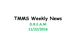 TMMS Weekly News