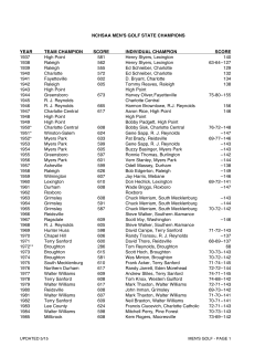 NCHSAA MEN`S GOLF STATE CHAMPIONS YEAR TEAM