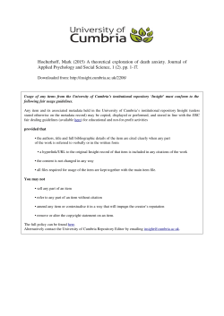 A theoretical exploration of death anxiety. Journal of