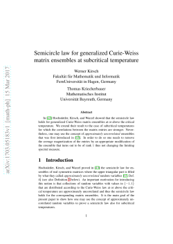 Semicircle law for generalized Curie