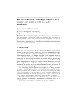 On preconditioned Uzawa-type iterations for a saddle point problem