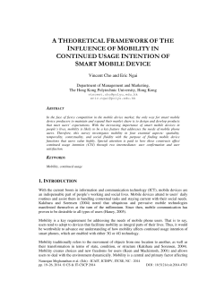 a theoretical framework of the influence of mobility in