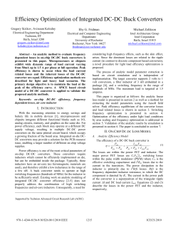 Efficiency Optimization of Integrated DC