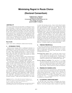 Minimising Regret in Route Choice
