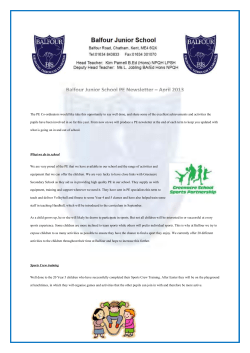 Balfour Junior School PE Newsletter &ndash; April 2013