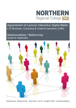 Appointment of Lecturer Interactive Digital Media Newtownabbey