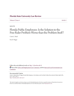Florida Public Employees: Is the Solution to the Free Rider Problem