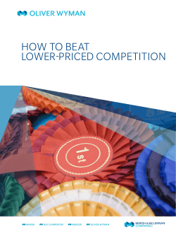 How To BeaT Lower- Priced comPeTiTion