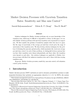 Markov Decision Processes with Uncertain Transition Rates