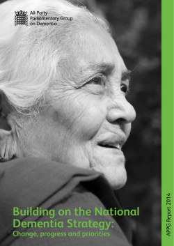 Building on the National Dementia Strategy: Change, progress and