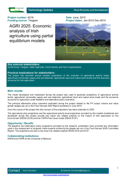 AGRI 2025: Economic analysis of Irish agriculture using