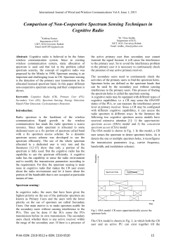 Comparison of Non-Cooperative Spectrum Sensing Techniques in