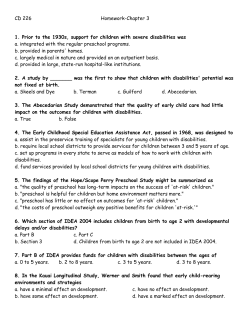 CD 226 chapter 3 homework