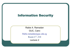 Network Security - Rabie A. Ramadan