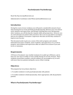 Psychodynamic Psychotherapy Manual