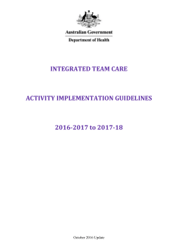 ITC Program Implementation Guidelines