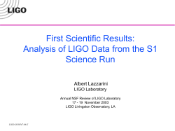 G030547-06 - LIGO Scientific Collaboration