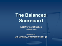 The Balanced Scorecard - American Society for Quality