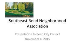 Powerpoint - Southeast Bend Neighborhood Association
