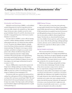 Comprehensive Review of Mammotome&reg; elite&trade;