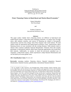 Firms` Financing Choices in Bank-Based and Market
