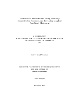 Policy, Mortality Concentration-Response, and Increasing Marginal