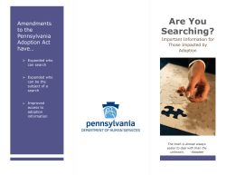 Pennsylvania Search Information Brochure
