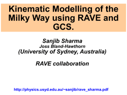 Kinematic modelling of the Milky Way using the RAVE and GCS