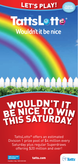 How to play TattsLotto