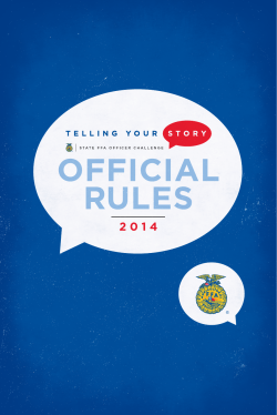 official rules - National FFA Organization