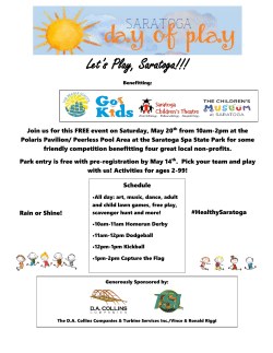 Let`s Play, Saratoga!!!