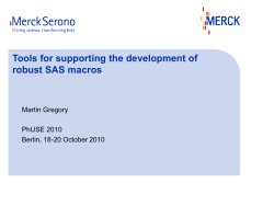 Tools for supporting the development of robust SAS