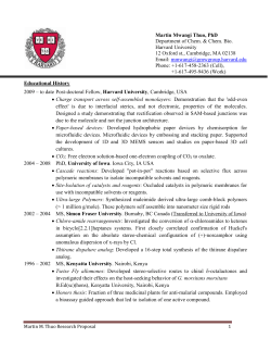 MartinThuo, PhD CV - Scholars at Harvard