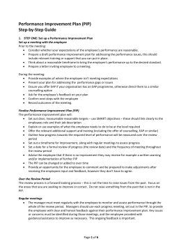 PIP Step-by-step guide - Employment New Zealand