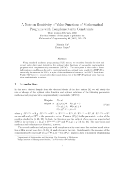 A Note on Sensitivity of Value Functions of Mathematical Programs