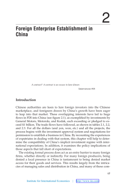 Behind The Open Door: Foreign Direct Investment in the Chinese