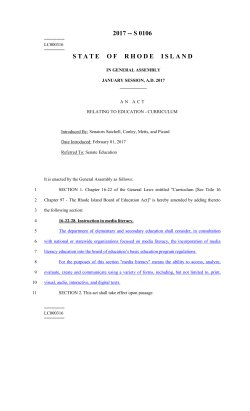S 0106 - Rhode Island General Assembly