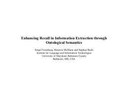 Ontological Semantics